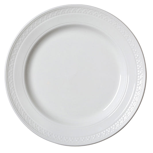 BEAD PLATE 28.5CM (11 1/4") ACCENT WHITE x12