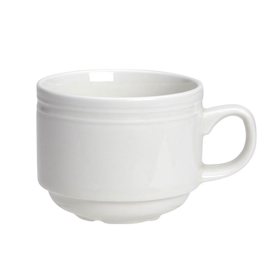 BEAD CUP STACKING 20CL (7OZ) WHITE       x12