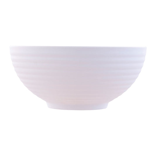 MIRAGE MELAMINE 16CM RIBBED BOWL WHITE   x6