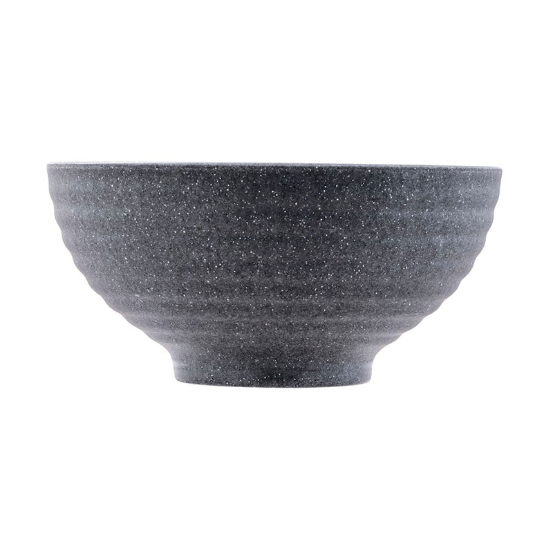 MIRAGE MELAMINE RIB BOWL BLK SPECK11.5CM x6