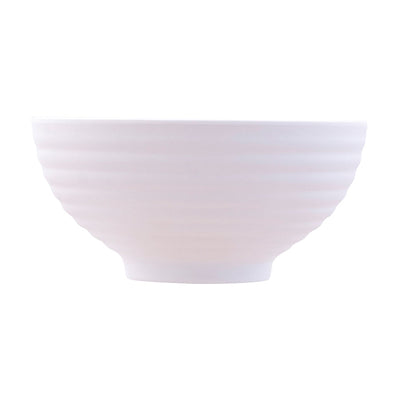 MIRAGE MELAMINE 11.5CM RIBBED BOWL WHITE x6