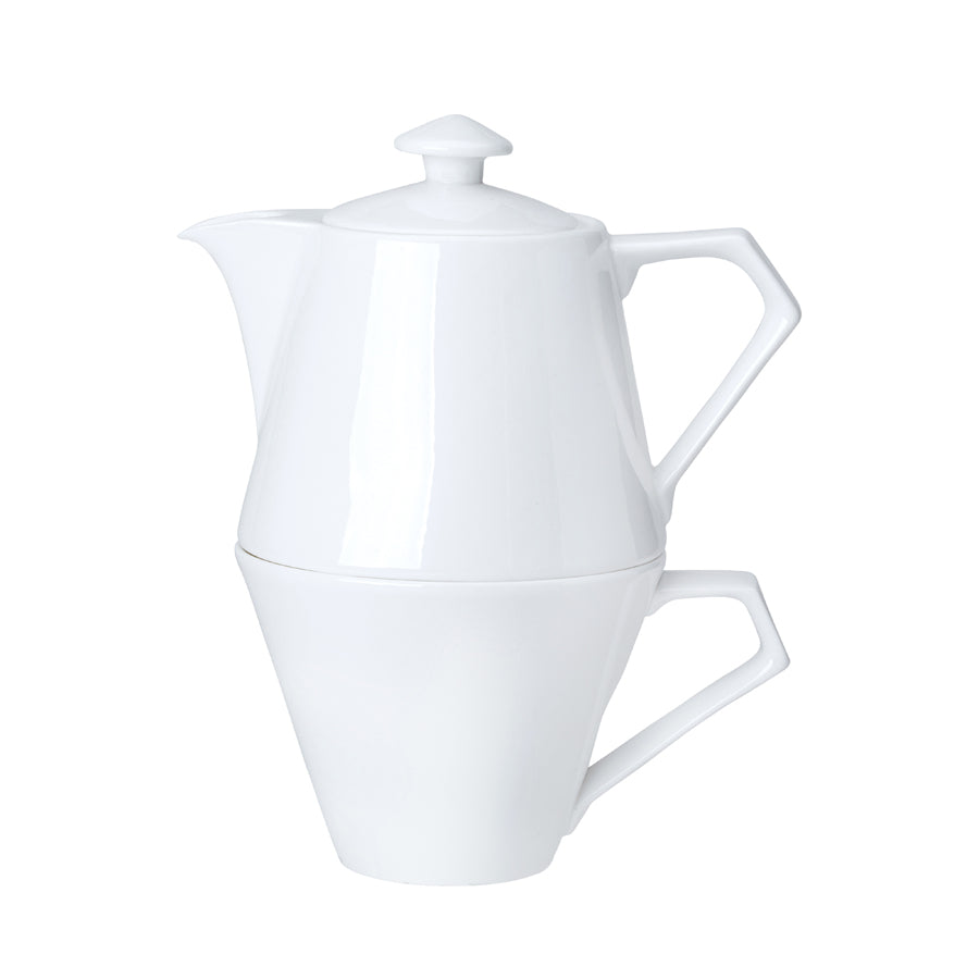 SNIPE DECO TEA FOR ONE SET WHITE         x6