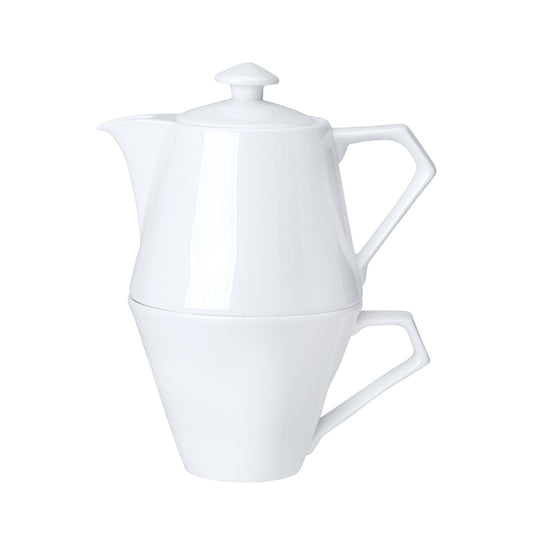 SNIPE DECO TEA FOR ONE SET WHITE         x6