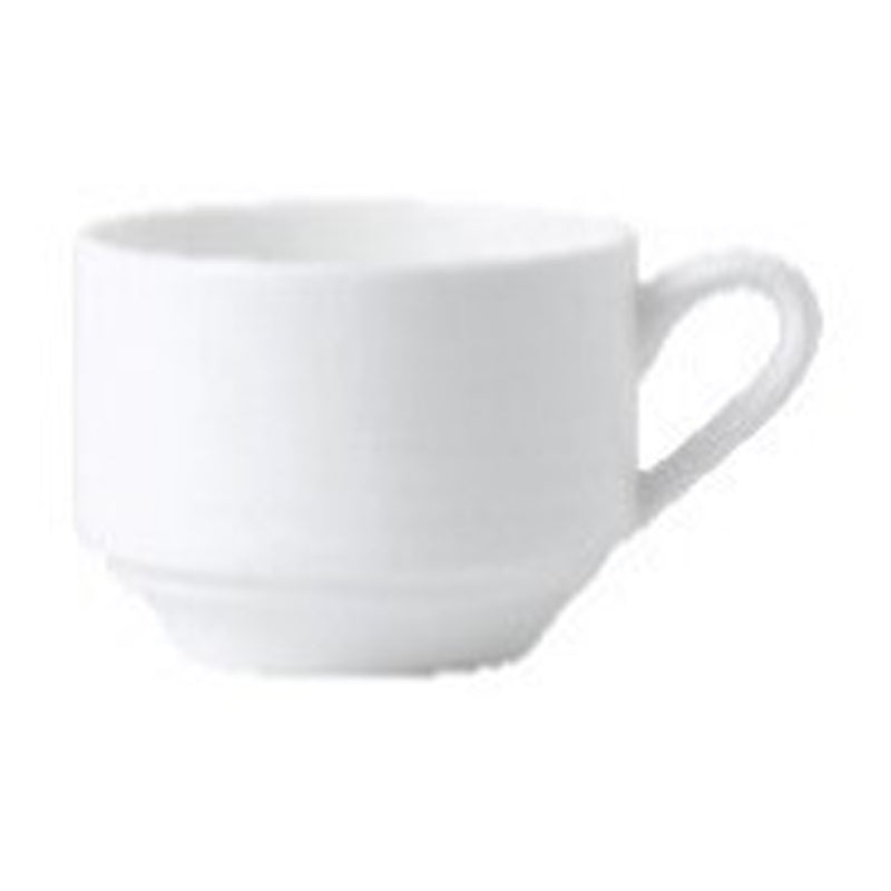 FUSION EMBOSSED TEACUP STACKING 20CL7OZ  x4