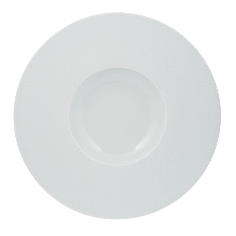 GRAPHIQUE WHITE W/RIM SHALLOW BOWL 30CM  x3