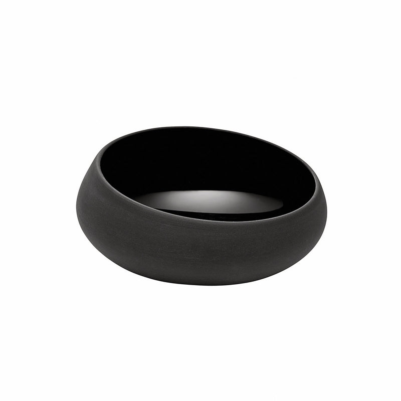 BAHIA BLACK ONYX SLANTED RIM BOWL 12CM   x6