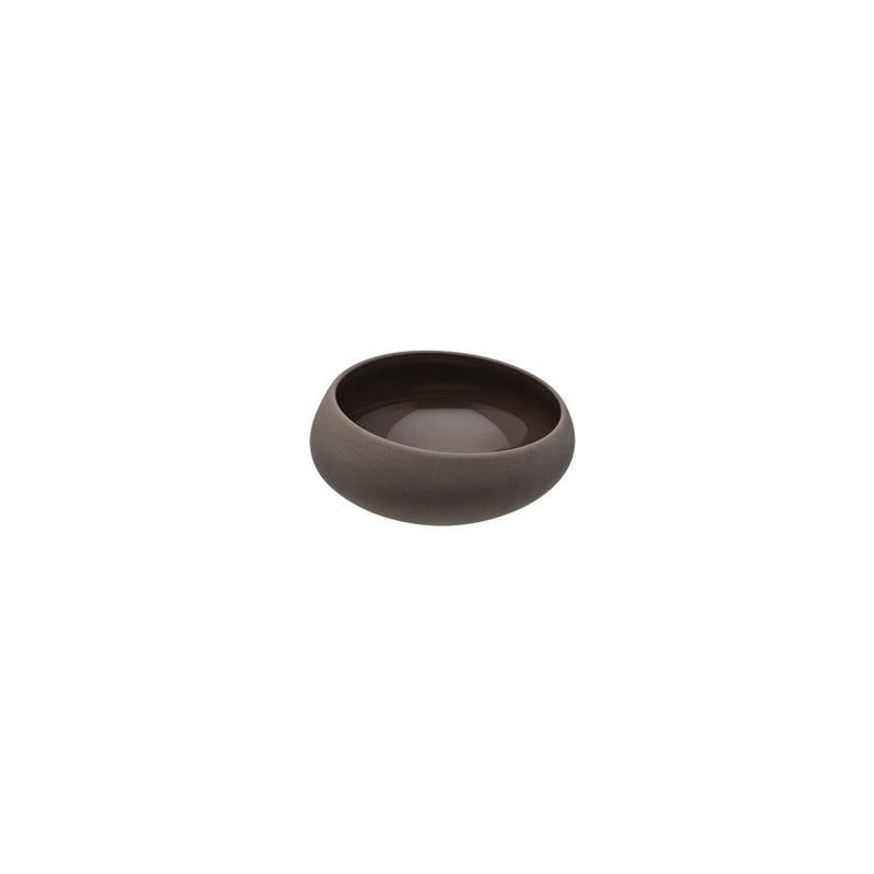 BAHIA BROWN BASALT SLANTED RIM BOWL 12CM x6