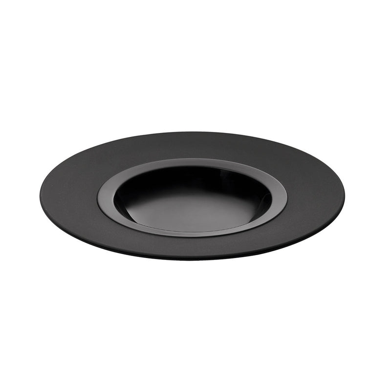 BAHIA BLACKONYX W/RIM GOURMET PLATE 23CM x6