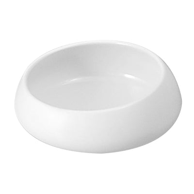 WHITE SLANTED RIM BOWL 12CM 30CL         x6