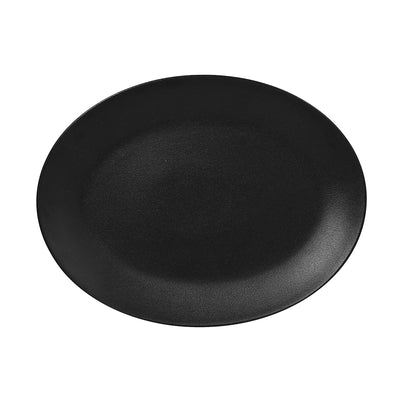 NEO FUSION OVAL PLATTER - BLACK 36X27CM  x6