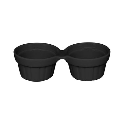 CHEF'S FUSION DOUBLE RAMEKIN 13CM BLACK  x12