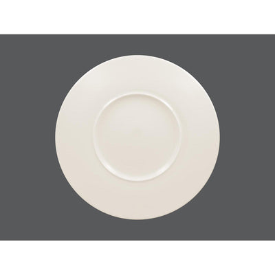 HIDE ROUND FLAT PLATE 32CM IVORIS CHINA  x6