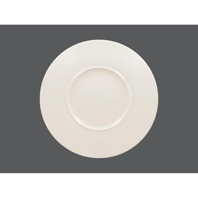 HIDE ROUND FLAT PLATE 32CM IVORIS CHINA  x6