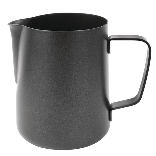 Olympia Black Non-Stick Milk Frothing Jug - 340ml | 12oz