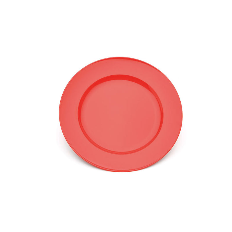BROAD RIMMED PLATE 8.5" RED             