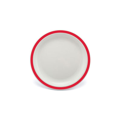 NARROW RIMMED PLATE 7" DUO RED NR        x12