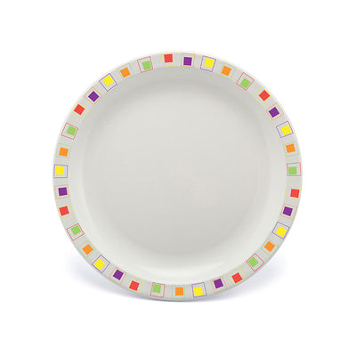NARROW RIMMED PLATE 9" ABSTRACT MULTI   