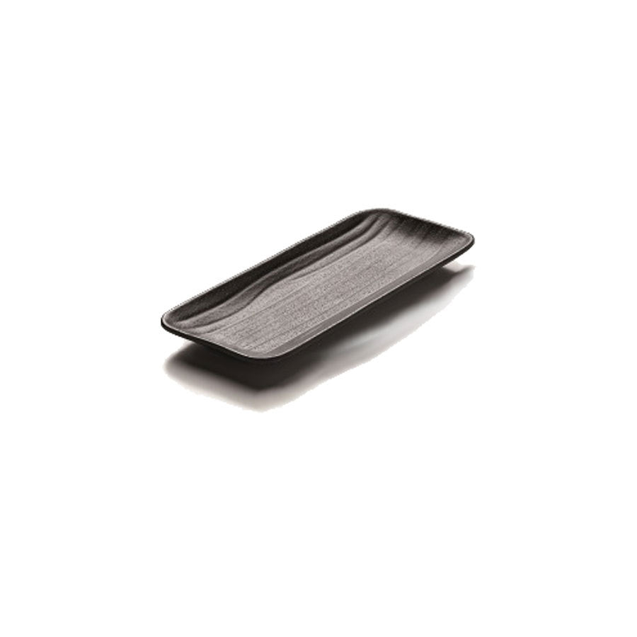 ZEN BLACK RECT TRAY 27.6X11.7CM NR       x6