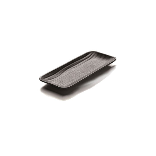 ZEN BLACK RECT TRAY 27.6X11.7CM NR       x6