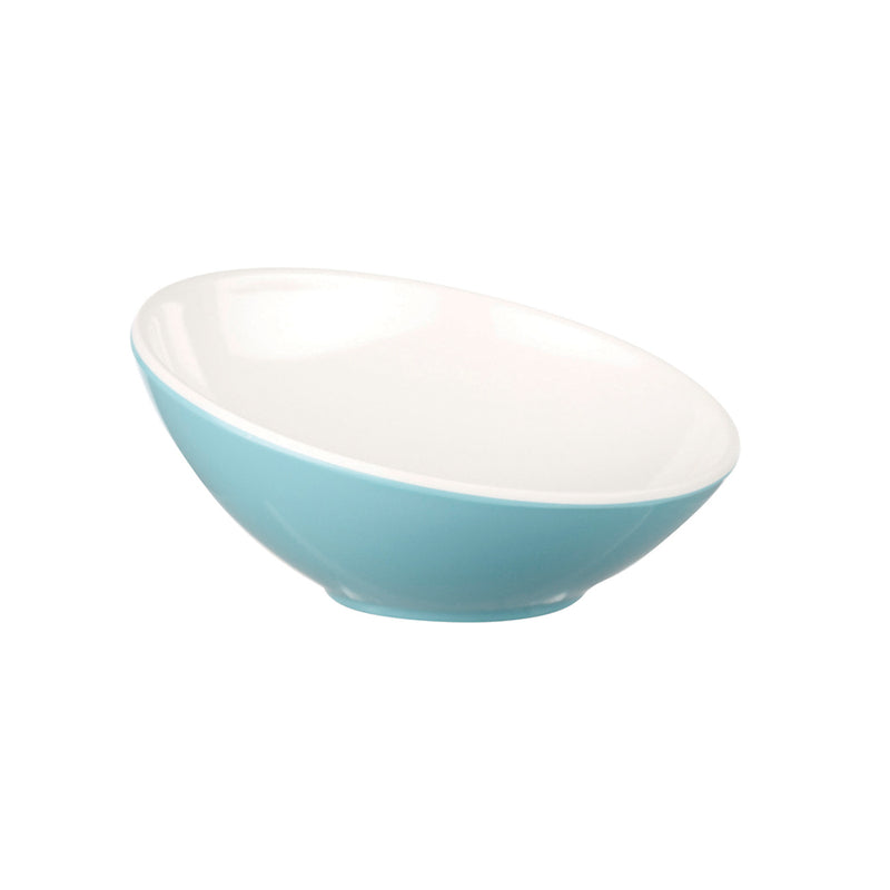 TWO TONE TILT BOWL 20CM 62.5CL AQUA/WHTE x4