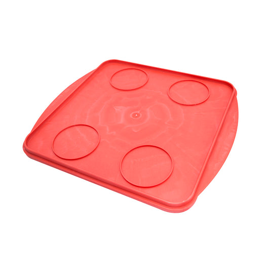 RED MICROWAVE TRAY LARGE POTS NR        