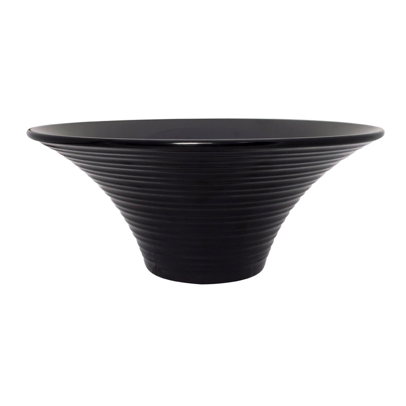 BLACK OASIS BOWL 35X15CM 4L MELAMINE    