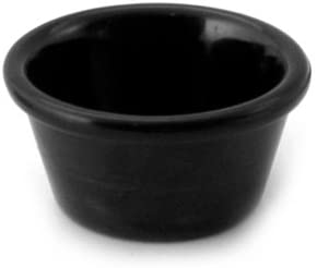 Ramekins & Dip Pots - Ramekin, Ribbed, Round, 60ml (3oz) Black