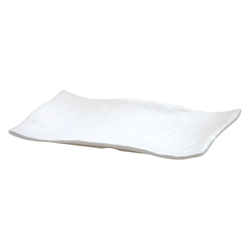 MIRAGE MARTELLO WHT RECT PLATTER 33X23CM