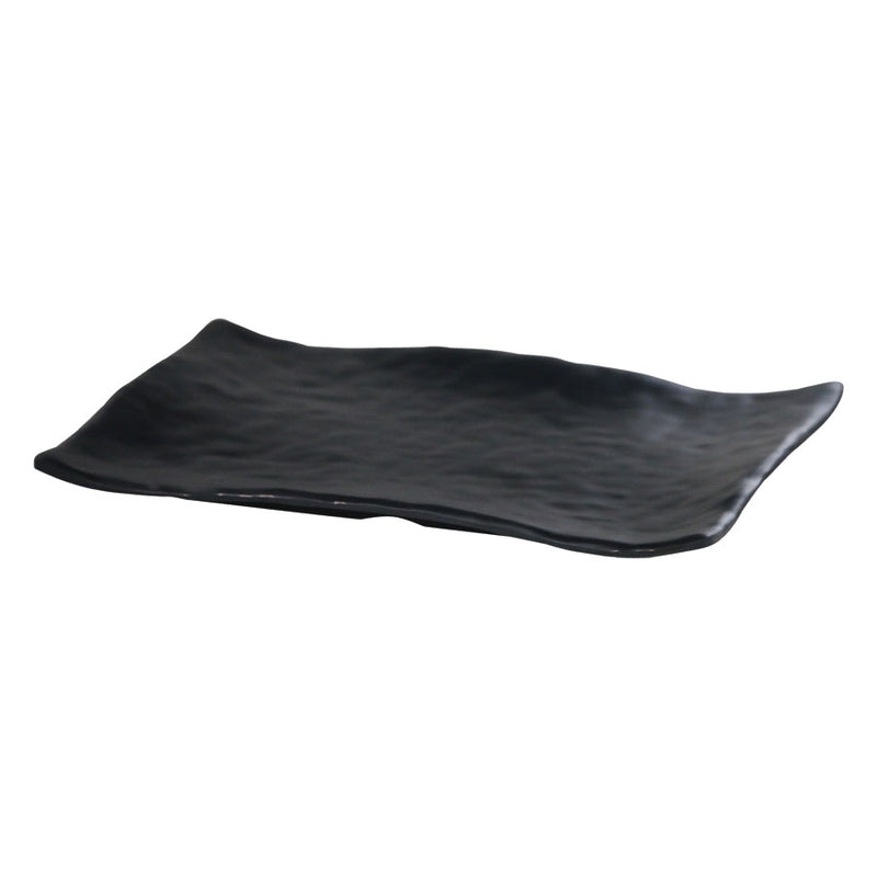 MIRAGE MARTELLO BLK RECT PLATTER 33X23CM