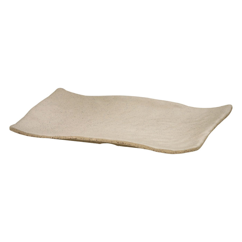 MIRAGE MARTELLO SAND RECT PLATTER33X23CM