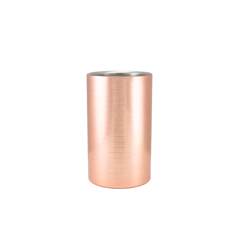 GENWARE RIBBED COPPER PLATED WINE COOLER