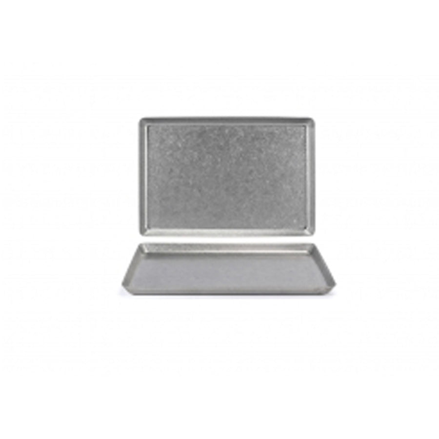 STAINLESS MOD PLATE 33X17.8CM ANTIQUE    x4