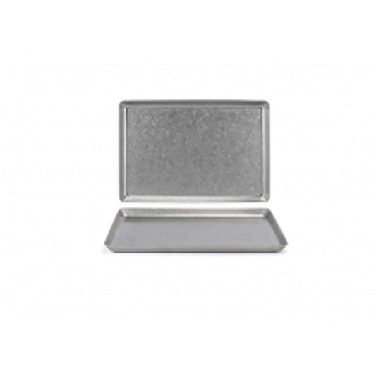 STAINLESS MOD PLATE 33X17.8CM ANTIQUE    x4