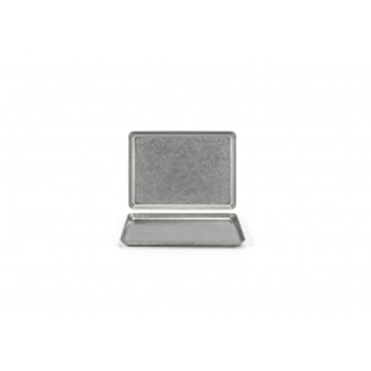 STAINLESS MOD PLATE 20.9X15.2CM ANTIQUE  x6