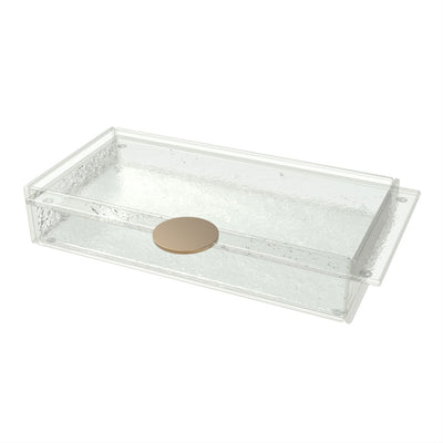 GLASS STUDIO CLR BOX RECT W/LID28X14X6CM x4