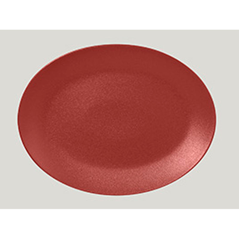 NEO FUSION OVAL PLATTER DARK RED 36X27CM x6