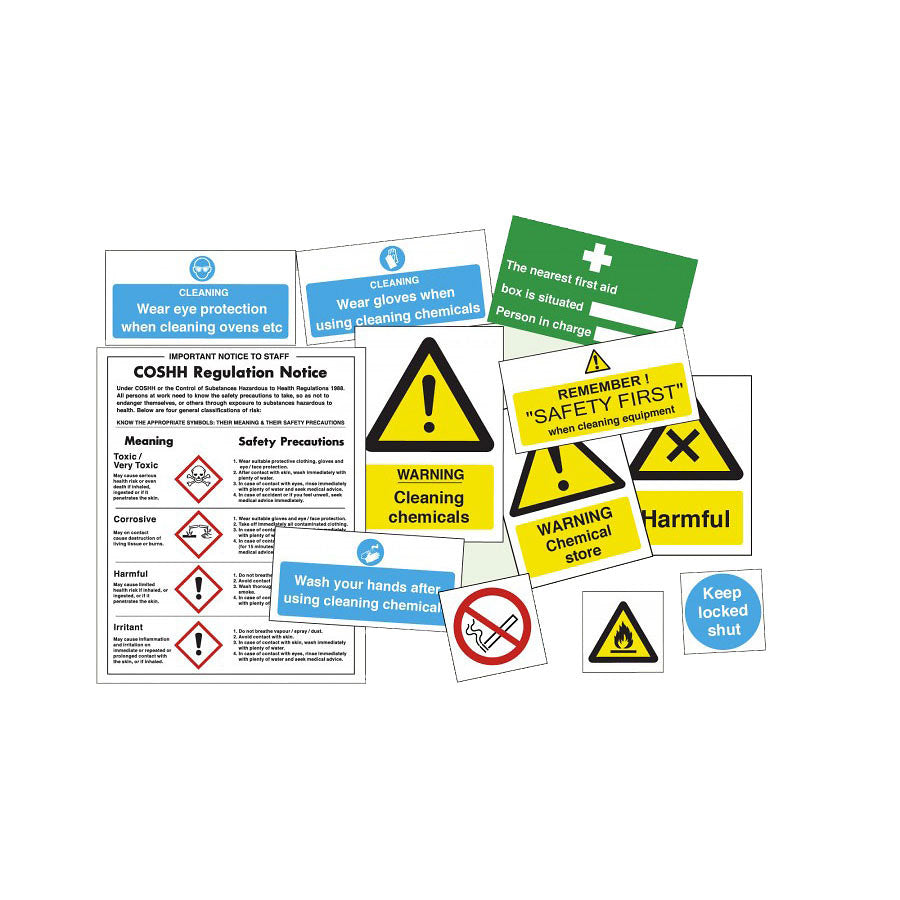 SIGN WARNING CHEMICALS                  