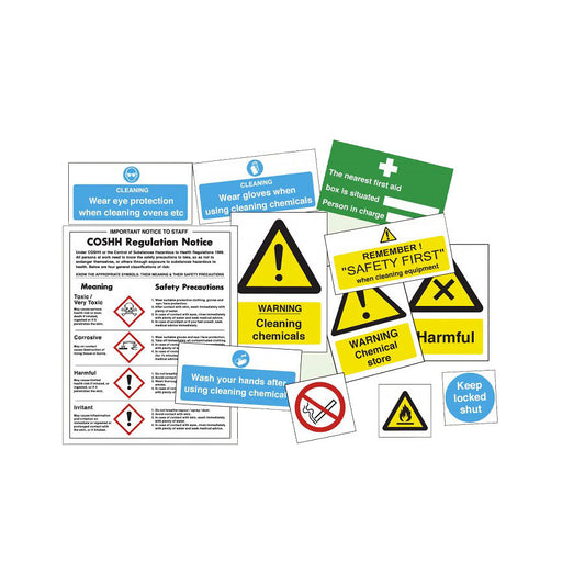SIGN WARNING CHEMICALS                  