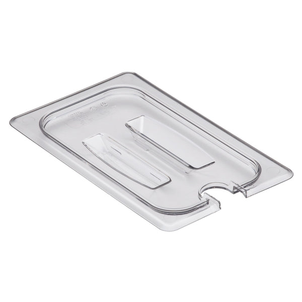 Gastronorms - Gastronorm Notched Lid Polycarbonate 1/4 Clear