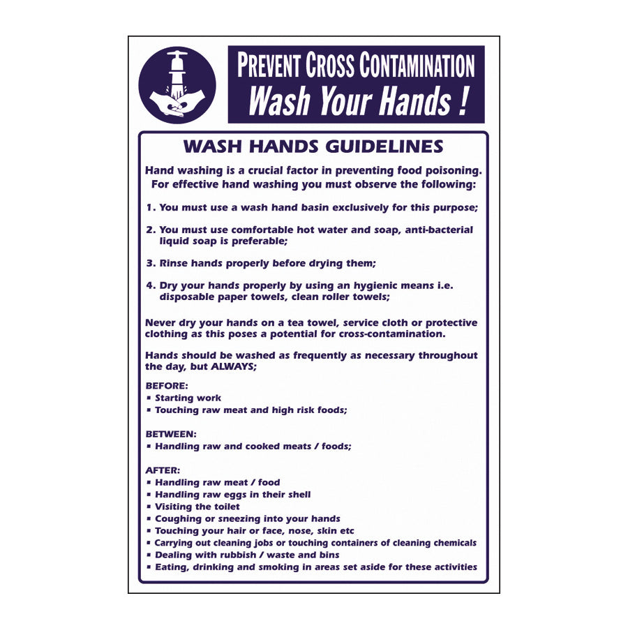 WASH HANDS GUIDELINES SIGN BLUE 300x200 