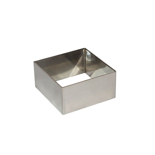 S/S SQUARE CAKE MOULD 56MM X 56MM        x4