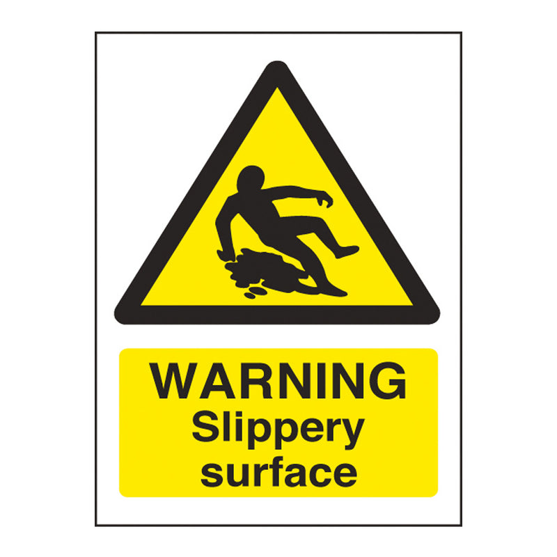 WARNING SLIPPERY SURFACE SIGN 150 X200MM