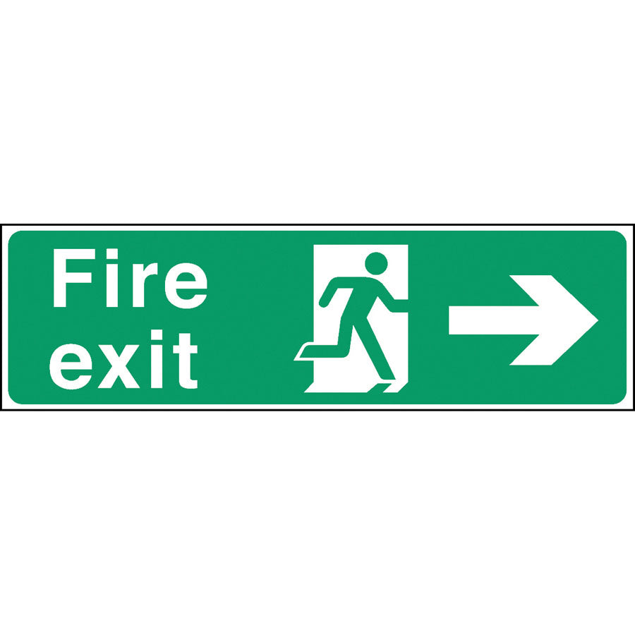 FIRE EXIT SIGN(RIGHT ARROW)45x15CM GREEN