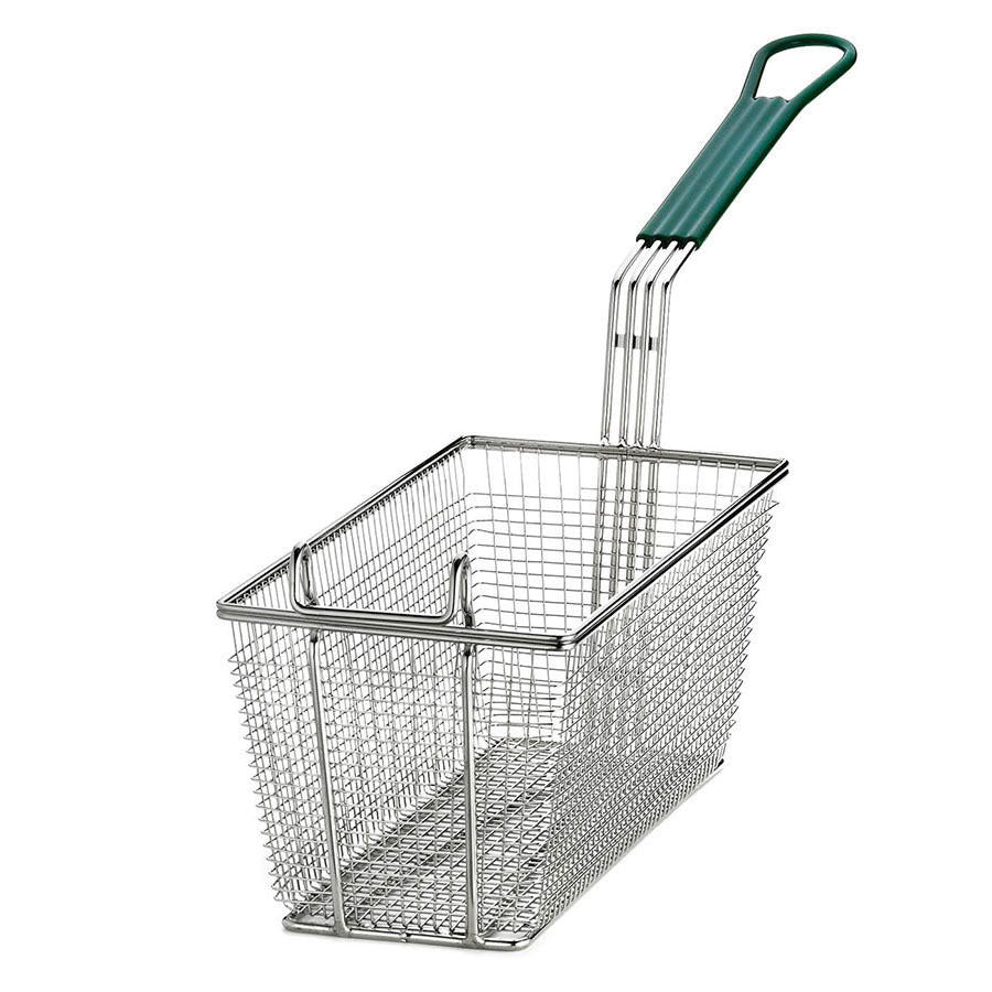 FRY BASKET GREEN VINYL HANDLE NICKEL PLT