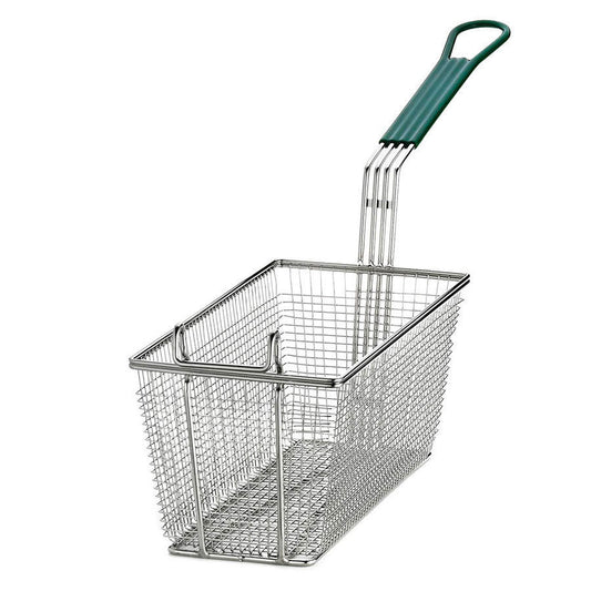 FRY BASKET GREEN VINYL HANDLE NICKEL PLT