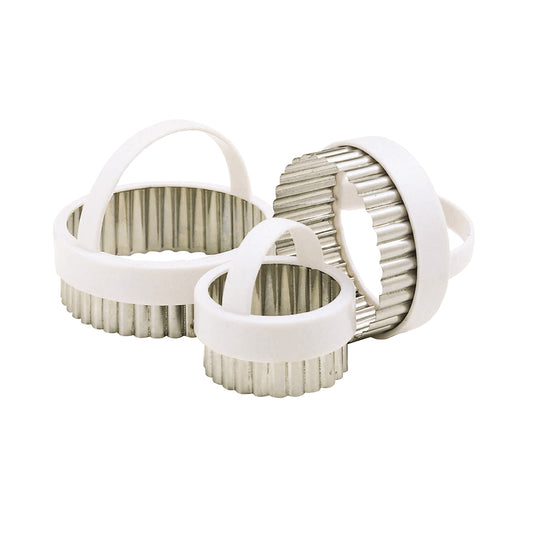 PASTRY CUTTER FLUTED S/S/WHITE (SET 3)  