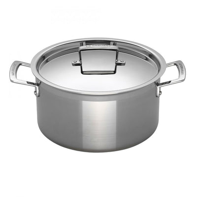 DEEP CASSEROLE UNCOATED 24CM 6L 3PLY S/S