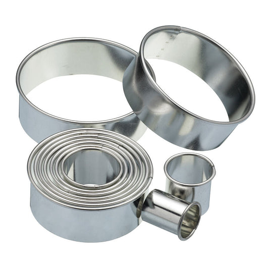ROUND PLAIN PASTRY CUTTER SET-11PK 2-9CM