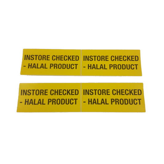 HALAL CHECK CASE LABELS 70X150(REEL 750)