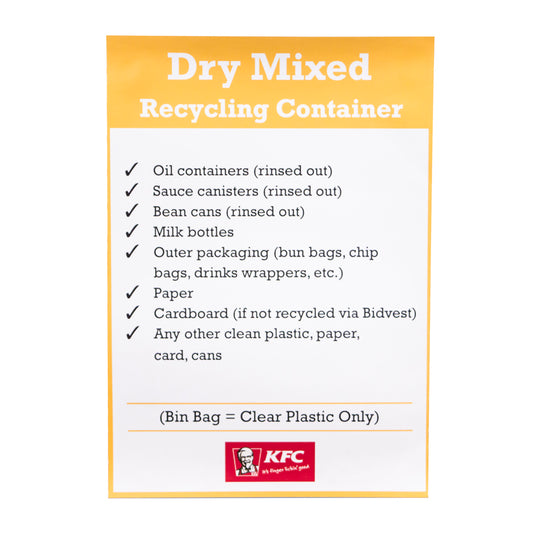 STICKER DRY MIXED RECYCLING BIN A4      